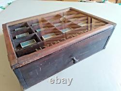 Rare Antique Wood SPENCERIAN PEN NIB Display Sales Case Plus 24 Empty Nib Boxes
