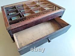 Rare Antique Wood SPENCERIAN PEN NIB Display Sales Case Plus 24 Empty Nib Boxes