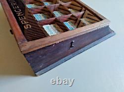 Rare Antique Wood SPENCERIAN PEN NIB Display Sales Case Plus 24 Empty Nib Boxes