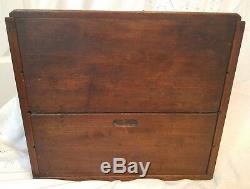 Rare Antique Wood Salesmans Case with Dovetail Edges