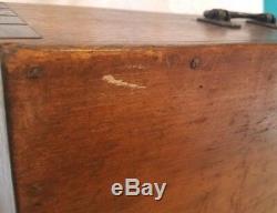 Rare Antique Wood Salesmans Case with Dovetail Edges