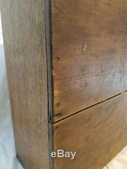 Rare Antique Wood Salesmans Case with Dovetail Edges