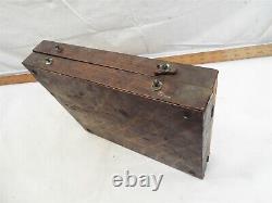 Rare Antique Yale & Towne Brass Display Door Name Tag Salesman Sample Wood Case