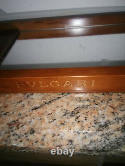 Rare Bvlgari Solid Wood Display Jewelry/Watch Case/Vanity Mirrored