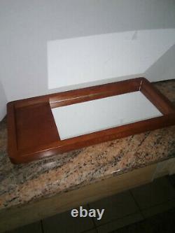 Rare Bvlgari Solid Wood Display Jewelry/Watch Case/Vanity Mirrored