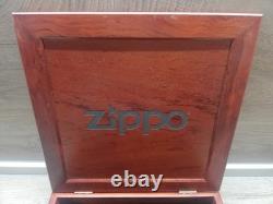 Rare Zippo Wood Storage Collection Display Cabinet Case Box Holder 12 Lighters