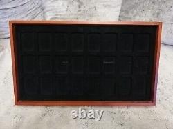 Rare Zippo Wood Storage Collection Display Cabinet Case Box Holder 24 Lighters