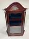 Red Wood Wall Cabinet Curio Display Case With Glass Door And Shelves 19x16