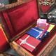 Red Velvet Lined Thuya Wooden Jewelry Box, New Year Gift Box For Her And For Him
