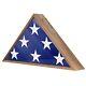 Robhomily Rustic Flag Casesolid Wood Military Memorial Flag Display Case For