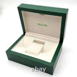 Rolex Green Wood Single Watch Box Display Case With Suede Interior AD Gift