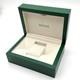 Rolex Green Wood Single Watch Box Display Case With Suede Interior Ad Gift