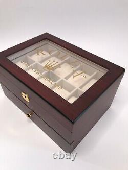 Rolex Luxury Presidential Display Case / Box Holds 20 Watches