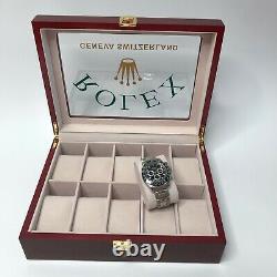 Rolex Luxury Wooden Watch Display Box / Case (Ltd Edition.) Holds 10 watches