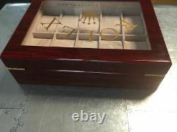 Rolex Luxury Wooden Watch Display Box / Case (Ltd Edition.) Holds 10 watches