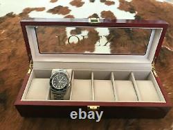 Rolex Luxury Wooden Watch Display Box / Case (Ltd Edition.) Holds 6 watches