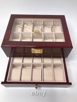 Rolex Presidential Watch Display Box / Case Holds 20 watches (Defects)