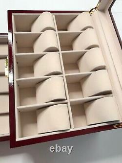 Rolex Presidential Watch Display Box / Case Holds 20 watches (Defects)