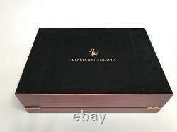 Rolex Satin Cherrywood Watch Display Box / Case Holds 10 watches