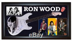 Ron Wood Rolling Stones Signed Guitar + Display Shadowbox Case PSA AFTAL UACC RD