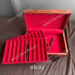 Rosewood Wood Flip Fountain Pen Storage Box Pen Display Organizer Collector Case