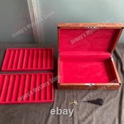 Rosewood Wood Flip Fountain Pen Storage Box Pen Display Organizer Collector Case
