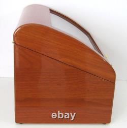 Rothenschild 4 Watch Winder 6+6 Storage Drawer Cherry Wood Display Case Open Box