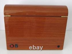 Rothenschild 4 Watch Winder 6+6 Storage Drawer Cherry Wood Display Case Open Box