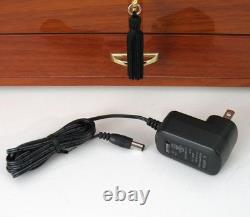 Rothenschild 4 Watch Winder 6+6 Storage Drawer Cherry Wood Display Case Open Box