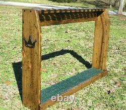 Rustic Distressed Wood Golf Club Display Rack Case for 14 Scotty Cameron Putters