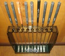 Rustic Distressed Wood Golf Club Display Rack Case for 9 Scotty Cameron Putters