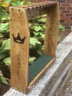 Rustic Distressed Wood Golf Club Display Rack Case for 9 Scotty Cameron Putters