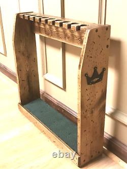 Rustic Distressed Wood Golf Club Display Rack Case for 9 Scotty Cameron Putters