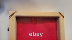 SALE! White Ash Wood Display Case 12x18x2.5 For Arrowheads Knives & More