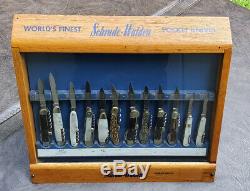 SCHRADE WALDEN DISPLAY CASE 1950's 1960's