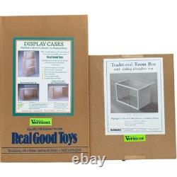 SET OF 2 NIB 9FODC Real Good Toys Wooden 9 Deep Front Opening Display Case
