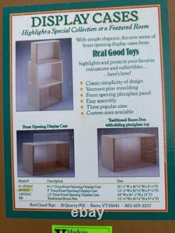 SET OF 2 NIB 9FODC Real Good Toys Wooden 9 Deep Front Opening Display Case