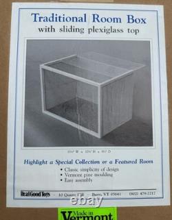 SET OF 2 NIB 9FODC Real Good Toys Wooden 9 Deep Front Opening Display Case