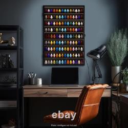 SIXPOINTS LED Minifigures Display Case-Wall Mount Miniature Action Figure Displa