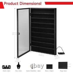 SIXPOINTS LED Minifigures Display Case-Wall Mount Miniature Action Figure Displa