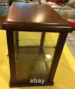 SMALL WOOD & GLASS STORE DISPLAY CASE POSSIBLY FOR GUM With3 SHELVES