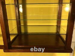 SMALL WOOD & GLASS STORE DISPLAY CASE POSSIBLY FOR GUM With3 SHELVES