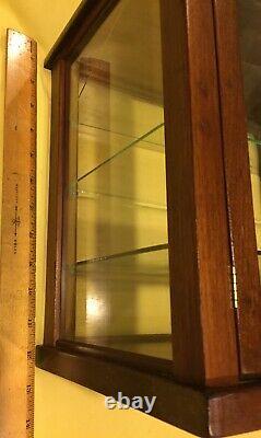 SMALL WOOD & GLASS STORE DISPLAY CASE POSSIBLY FOR GUM With3 SHELVES