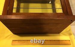 SMALL WOOD & GLASS STORE DISPLAY CASE POSSIBLY FOR GUM With3 SHELVES