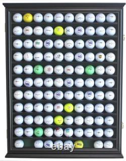 SPECIAL 110 Golf Ball Display Case, Wood Rack, Black, PGA Green Felt