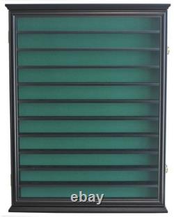 SPECIAL 110 Golf Ball Display Case, Wood Rack, Black, PGA Green Felt