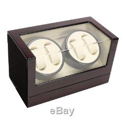 SPZ 4+6 Luxury Watch Winder Piano Wood Display Case Crafted Leather Storage
