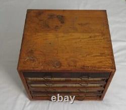 STAR Threads Spool Display Case/Cabinet Wooden 5-Drawer Advertising Fast Colors