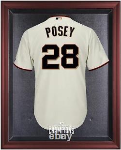 S. F. Giants 2014 WS Champs Mahogany Framed Logo Jersey Display Case