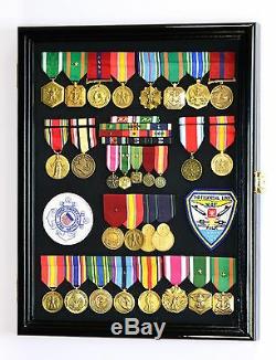 S Lapel Pin Military Medals Buttons Patches Ribbon Insignia Medal Display Case